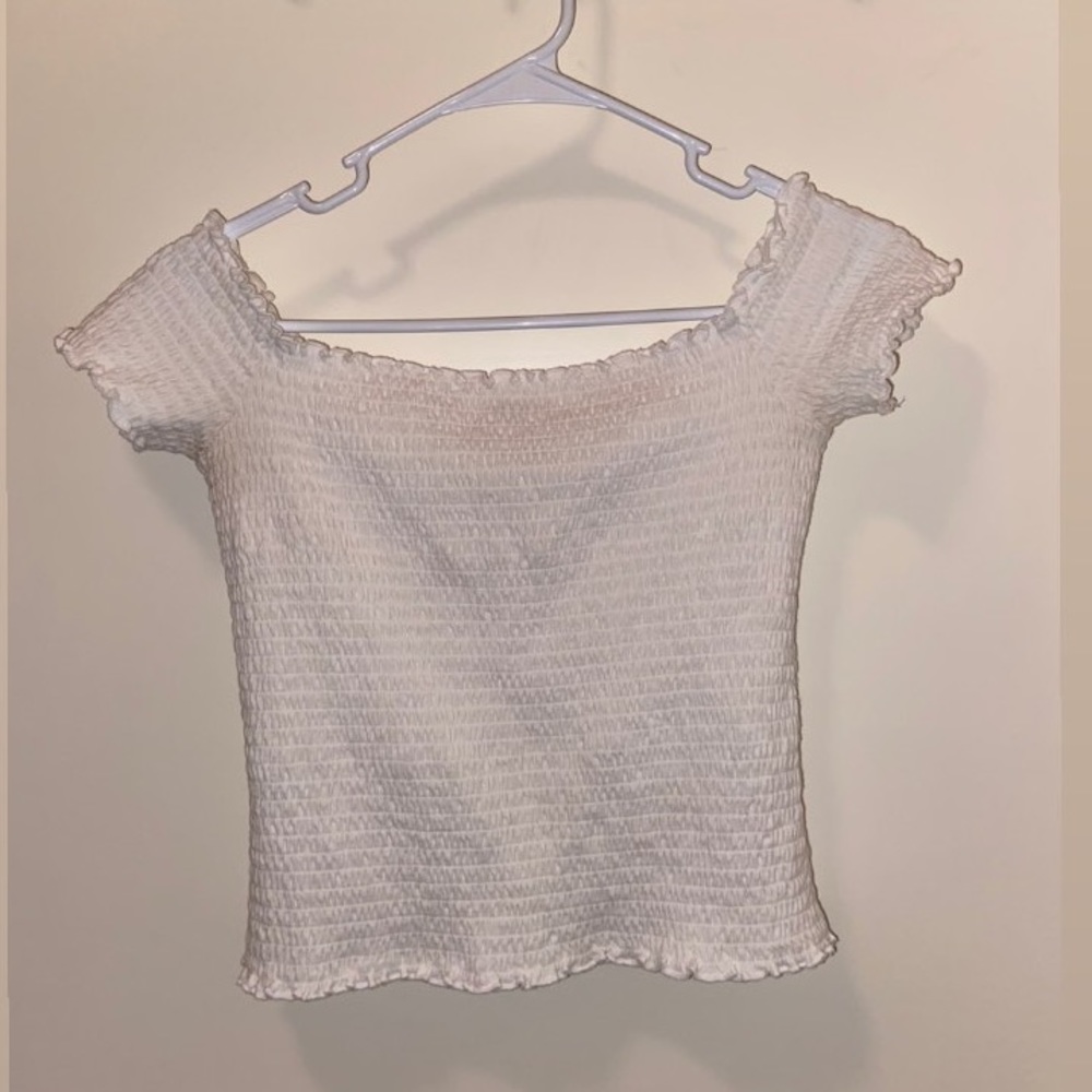Ribbed off the shoulder hollister shirt